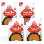 Organic Roots Tomato soup (Shorba Style) | Instant Soup | Ready to Eat Meal | No MSG, No Preservatives | Full Meal (Pack of 4)