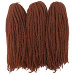 Afro Kinky Twist Crochet Hair Braids Marley Braid Hair 18inch Senegalese Curly Crochet Synthetic Braiding Hair (#350)