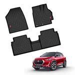 GFX Car Floor Mats (After-Market) Premium Life Long Foot Mats Compatible with Magnite Manual 2021 (Black)