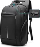 BANGE Minimalist Business Laptop Backpack with Anti-Theft Buckle,Flight approved carry on backpack for men and women (Black-upgrade)