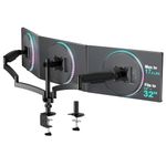 WALI Triple Monitor Mount for 13-32 inch Screens, Adjustable 3 Monitors Desk Mount with Swivel, Tilt, Clamp & Grommet Kit, Triple Monitor Stand for Desk, VESA 75x75/100x100mm (GSDM003), Black