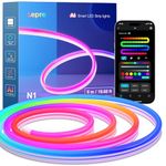 Lepro N1 AI Smart Neon Rope Light 6M RGB+IC, Works with Alexa & Google Assistant, Music Sync LED Lights for Bedroom, App Voice Control, Personalized AI Lighting Designer, IP65 Waterproof, No Remote