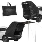 LifMagix SUV Tent for Camping,Car Tent, Car Awning Tailgate Tent Windproof Hatchback for Car Camping Tent Roof Canopy and Poles Universal, Outdoor Travel Preferred, Universal Fit Most SUV- Black