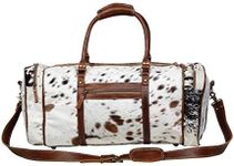 Myra Bag Amore Cowhide & Leather Duffle Travel Bag S-1122