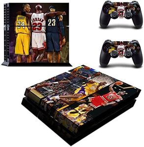 Vanknight PS4 Console Skin PS4 Controller Skins Basketball 3 Goat Video Game Console Vinyl Sticker Wrap Decal for Playstation