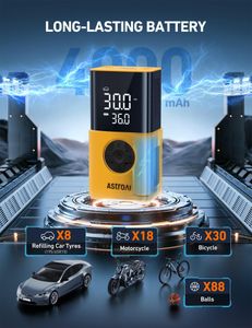 AstroAI Portable Tyre Inflator 150PSI – Yellow Air Compressor