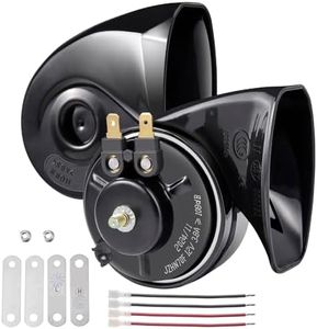 RUPSE Air Horn 12v, Super Loud Car Horn, Single Trumpet Air Horns, Air Horns for Car Truck Lorrys Train Motorcycle Vehicles Boat