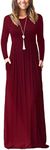 DEARCASE Women Dress Wine Red X-Lar
