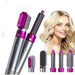 Techking (Special Deal Offer With 15 Years Warranty) Hot Air Brush, 5 in 1 Hair Dryer hot air Brush Styler, Detachable Hair Styler Electric Hair Dryer Brush Rotating for All Hairstyler For Women