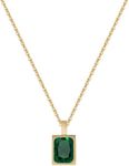 18k Tiny Square Emerald Necklace Go