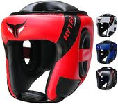 Mytra Fusion AD Head Guard Boxing Headgear MMA Head Guard Martial Arts headgear for Protection & Training (Black/Red, S/M)