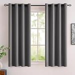 MIULEE Grey Blackout Curtains for Living Room 54-inch Drop 2 Panels Set, Premium Bedroom Black Out Curtains with Eyelet, Thermal Insulated Window Curtains, Room Darkening Curtains, Each 46 x 54 Inch