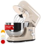 Klarstein Stand Mixer, 5L Food Mixer for Baking with Bowl, 1800W Cake Mixer w/Beater, Dough Hook, Whisk & Mixing Bowl, 6 Speed Planetary Rotation Kitchen Maker, Electric Mixer for Baking Bread Pastry