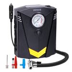 UN1QUE Tyre Inflator for Car, 150PSI Car Air Pump, 12V DC Portable Air Compressor for Tyre, Fast Inflation Speed Inflator Pump with Light