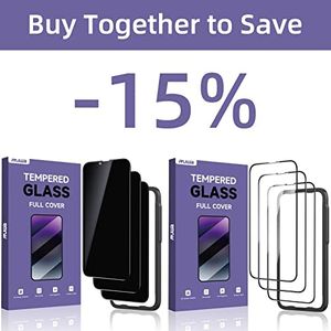 ruwa 3-Pack Privacy Screen Protector and 3-Pack Transparent Screen Protector, Compatible for iPhone 14/13/13 Pro, [6.1 Inch] Display Tempered Glass Film with Easy Installation Frame