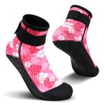 Yikayin Neoprene Socks, 3mm Wetsuit Socks for Women Men, Anti-Slip Thermal Swimming Socks Diving Socks for Snorkeling, SUP, Kayaking - Pink L