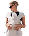 Newborn Carrier, Baby Carrier, MOMTORY Cozy Baby Wrap Carrier, with Hook&Loop for Easily Adjustable, Soft Fabric, Cream