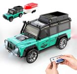 Bestie toys Remote Control Small Car, 1:64 Scale Off-Road RC Car, USB Rechargeable 2.4GHZ Three Speed Indoor Alloy Vehicle for Kids (Green GT laandrover)