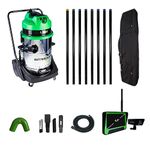 Gutter Sucker GutterSucker Gutter Cleaning Vacuum System (Pro Diamond Package) -12m/40ft Reach with Real Time Inspection Camera 7111348366215, Black, 3000 W