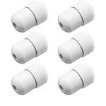 NA 6 Pcs Connector Metal Chrome Bathroom Light Pull Cord Joiner with Connector Clip Weighted Acorn Cord Pull Cord for Ceiling Light Switches Shower Blinds Fan Pull White