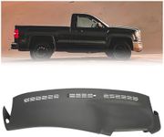 HECASA Molded Dash Board Cover Dark Grey Dashboard Cap Compatible with 1999-2007 Chevrolet Silverado GMC Sierra