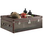 ACME Furniture 82290 Aberdeen Coffee Table, Vintage Dark Brown Top Grain Leather