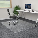 100pointONE Extra Large Office Chair Mat for Carpet, 45" x 53" Clear Desk Chair Mat for Low Pile Carpeted Floors- Easy Glide Plastic Floor Mat for Office Chair on Carpet