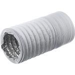 Ø 160mm / 3m PVC Aluminium Flexible Ducting - White Ventilation Duct Hose for Tumble Dryer, Cooker Hood, Extractor Fan, Air Conditioner