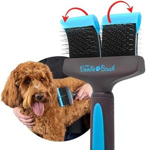 Doodle Brush for Dogs - Dog Hair Brush, Dog Brush for Poodles, Goldendoodle Brush, Bernedoodle - Flexible Head Slicker Brush for Dogs, Poodle Brush, Labradoodle Brush, Sheepadoodle - Dual Head