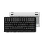 LOFREE Edge Low Profile Mechanical Keyboard, 75% Rechargeable Bluetooth and Wired Connection for Window, Mac OS/POM Switches 2.0, Carbon Fiber Top Case, Mg Alloy Bottom Case (Metallic Silver)