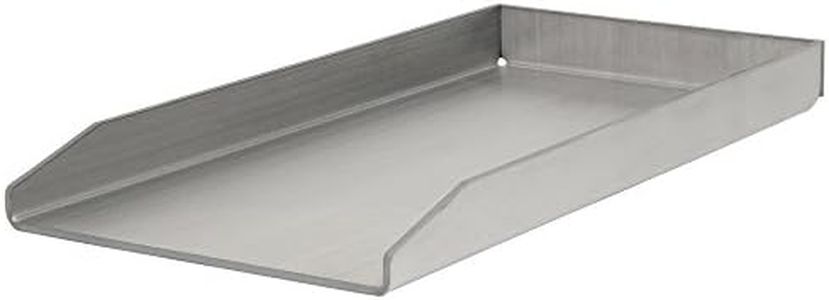 BBQ-Toro Plancha en acier inoxydable, rectangulaire, 26 x 44,5 cm, universelle et massive - Plaque de cuisson pour barbecue au gaz, au charbon et plus