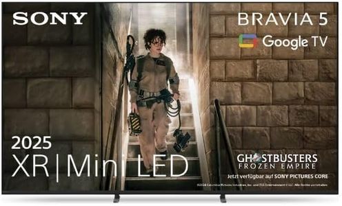 Sony BRAVIA 5 XR Mini-LED 65 Zoll Fernseher (K65XR52), AI XR-Prozessor, akustisches Multi-Audio, Dolby Vision/Atmos, IMAX Enhanced, Google TV (2025), Google Cast, Apple AirPlay 2, Game Menu, Smart TV