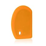 Sapid Silicone Bowl Scraper Flexible Curved Edge, Food Grade Bench Dough Scraper for Baking Sourdough Bread, Cake, Fondant Icing, Heat- Resistance Kitchen Dish Pan Scrapers (5.98"×4.3", Orange)