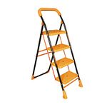 Parasnath 4 Step Kohinoor Mild Steel Foldable Ladder for Home - Wide Anti Skid Plastic Step Ladder for Extra Gripping 4.2 FT Ladder - Made in India