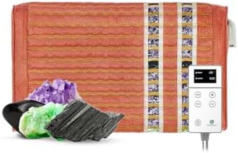 HealthyLine Far Infrared Heated Pillow - 18” x 10” x 4” Memory Foam Firm Mat Filled with Amethyst, Tourmaline and Obsidian Crystals – Negative Ion Therapy, EMF Blocking