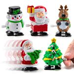 Prextex Christmas Wind Up Toys for Kids & Adult - Santas Christmas Tree Deer and Snowmen Wind up Stocking Stuffers