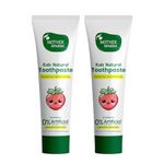 Mother Sparsh 100% Natural Toothpaste for Kids-50g, Strawberry (Pack of 2) | Strengthens Gums, Whitens Teeth | Anti Cavity Baby Toothpaste Free from Preservatives, Fluoride & Artificial Sweeteners