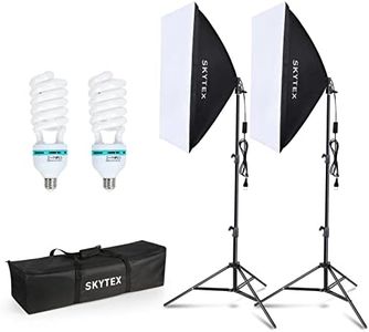 Skytex Softbox Lighting Kit(2Pack), 20x28in Soft Box | 135W 5500K E27 Bulb Continuous Photography Lighting, Photo Studio Lights Equipment for Camera Shooting, Video Recording