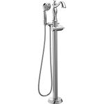 Delta Faucet Cassidy Floor-Mount Freestanding Tub Filler with Hand Held Shower, Chrome T4797-FL-LHP (Valve and Handle Sold Separately)