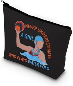 BDPWSS Water Polo Makeup Bag Water Polo Player Gift Never Underestimate a Girl Who Plays Water Polo Toiletry Bag, Water polo girl BL, Waterproof