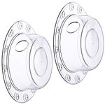 Bath Overflow Drain Cover Tub Overflow Stopper Bathtub Overflow Drain Cover Stopper PVC Bathtub Overflow Drain Cover Plug for Deep Water Abysmal Baths, 6.1 Inch (Transparent, 2)