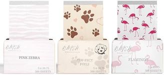 Hair Salon Pop Up Foils, 5"x10.75", 500 Sheets, Thicker Foil (Animal Collection Trio)
