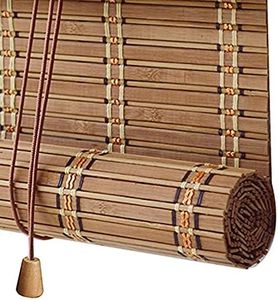 Persianas Enrollables de Bambú Natural,Estores de Bambú para Exteriores,Cortinas Opacas para Ventanas,Persianas de Madera Privacidad Protección para Pabellón Baño de Oficina (50x60cm/20x24in)