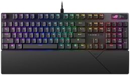 ASUS ROG Strix Scope II Gaming Keyboard Multi-Functional Control, 3-Level Angle Adjustment, Wrist Rest