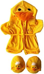 Duck Robe & Slippers Pajamas Outfit Teddy Bear Clothes Fit 14" - 18" Build-A-Bear and Make Your Own Stuffed Animals