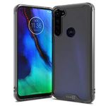 CoverON Slim Cover for Motorola Moto G Stylus Case, Crystal Clear Hard Back Soft TPU Grip - Black