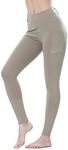 SPOEAR Horse Riding Pants Equestrian Women Full Seat Breeches Horseback Riding Tights Silicone Pockets, Khaki, Medium