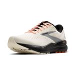 Brooks Men’s Ghost 16 Neutral Running Shoe - Ecru/Orange/Black - 7 Medium