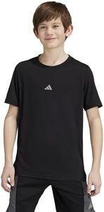 adidas Sportswear Training Aeroready Boys T-Shirt, Black/Reflective Silver, 9-10 Years