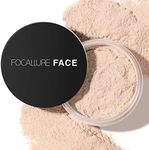 FOCALLURE Oil Control Loose Face Powder, Translucent Loose Setting Powder, Shine-Free Matte Finishing Powder, Long-lasting & Lightweight Sets Foundation Makeup, Includes Velour Powder Puff, Ivory